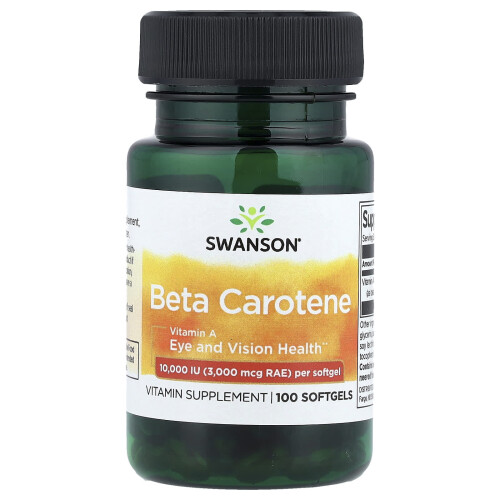 Swanson, Βήτα Καραότινη, 10,000 IU (3,000 mcg RAE), 100 Μαλακές Γεμίδια