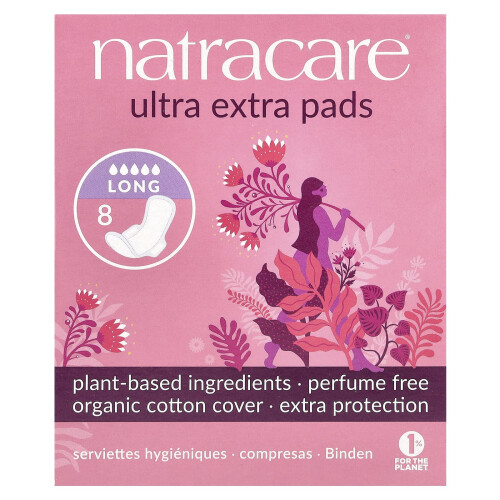 Natracare, Ultra Extra Πάνες, Οργανικό Κάντι, Λογχοί, 8 Πάνες