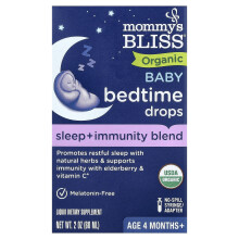 Mommy's Bliss, Organiczne Kapsułki do Spoczynku Dziecka, Wiek 4 Miesiące+, 2 fl oz (60 ml)