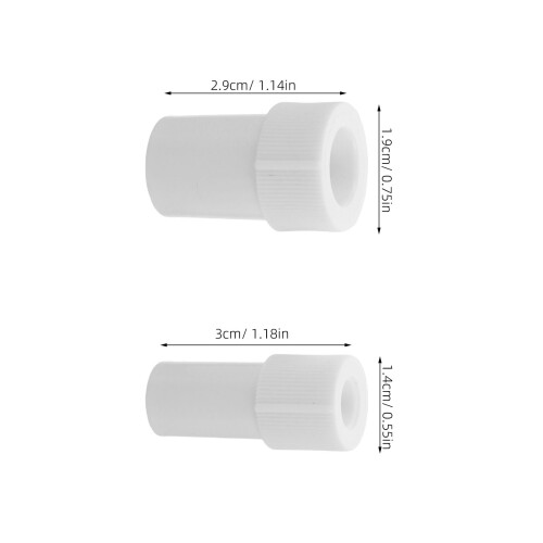 20Pcs Ceramic Suction Tip Adapters White Saliva Ejector Valve 2