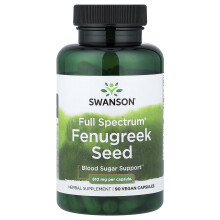 Swanson, Full Spektrum Fenugreek Seed, 610 mg, 90 Capsuler