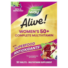 Nature's Way, Alive! Kobiety 50+ Pełny multivitamin, 50 tabletek
