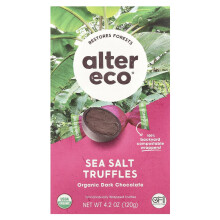 Alter Eco, Chocolate Oscuro Orgánico en Trufas, Sal de Mar, 10 Trufas, 4.2 oz (120 g)
