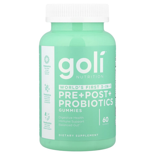Goli Nutrition, Pre+Post+Probióticos, 60 Gomas