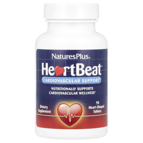 NaturesPlus, HeartBeat, Cardiovascular Support, 90 Heart-Shaped Tablets