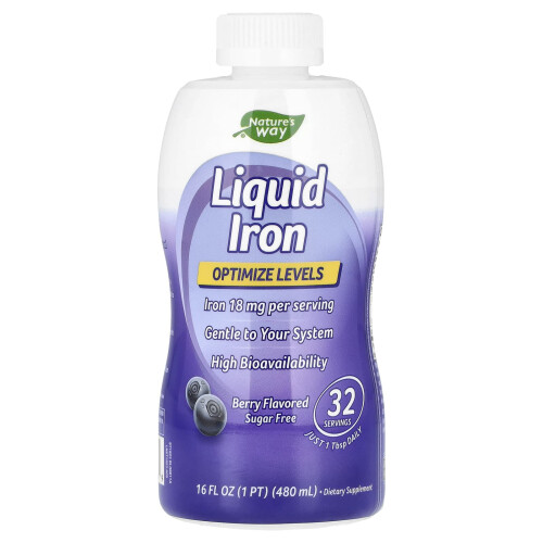 Nature's Way, Ferro Líquido, Morango, 16 fl oz (480 ml)