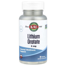 KAL, Orotato di Litio, 5 mg, 60 VegCaps