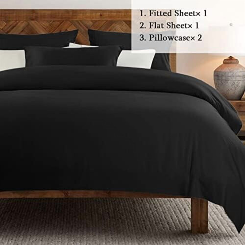Microfiber Bed Sheet Set Queen 4-Piece Deep Pocket 1