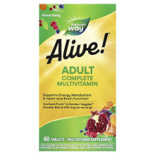 Nature's Way, Alive! Adult Complete Multivitamin, 60 tabletek