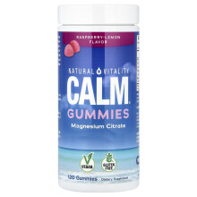 Natural Vitality, CALM Gummies, Magnézium Szupplementum, Rózsa-Lemon, 120 Gummies