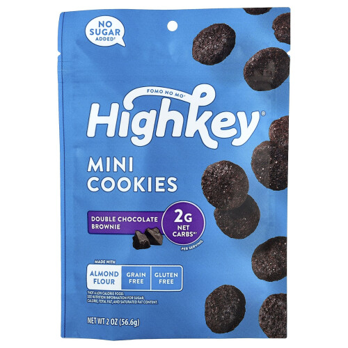 HighKey, Mini Cookies, Dubbele Chocolade Brownie, 2 oz (56,6 g)