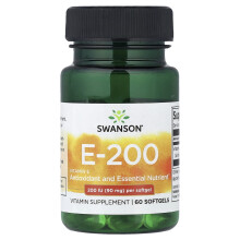 Swanson, Vitamine E, 90 mg (200 IU), 60 Zachte Gels