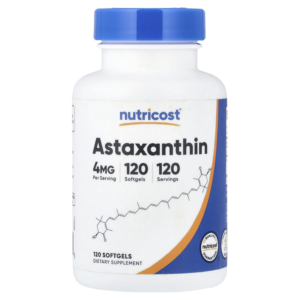 Nutricost , Astaxanthin, 4 Mg, 120 Softgels