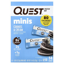 Quest Nutrition, Proteina Bar Minis, Cookies & Cream, 14 Bar, 0,81 oz (23 g) Ogni