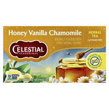Celestial Seasonings, Kruiden Thee, Honing Vanille Kamille, Koffievrij, 20 Thee Zakjes, 1,7 oz (47 g)