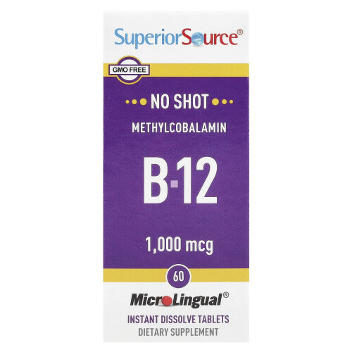 Superior Source, Methylcobalamin B-12, 1.000 mcg, 60 MicroLingual Instant Dissolve Tablets