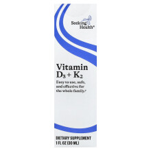 Seeking Health, Vitamin D3 + K2 Cseppek, 1 fl oz (30 ml)