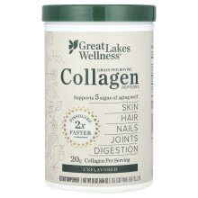 Great Lakes Wellness, Colagen Peptide Quick Dissolve, Bunăstare Zilnică, Necondimentat, 16 oz (454 g)