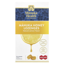 Manuka Health, Manuka Honung Lozenges, Naturlig Citron, MGO 400+, 15 Lozenges