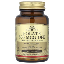 Solgar, Fola, 666 mcg DFE, 100 Tabletek