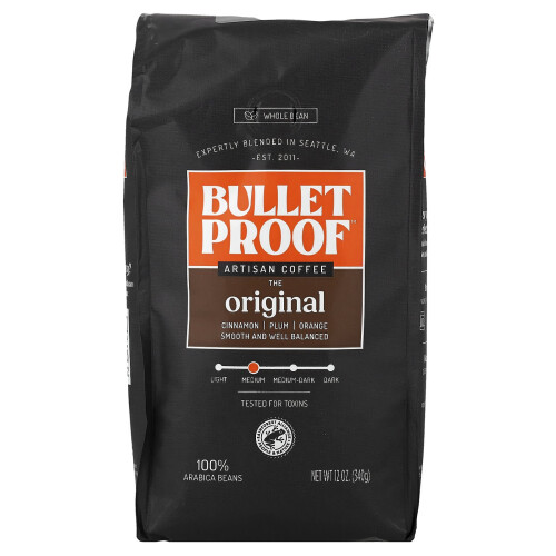 BulletProof, Kaffe, The Original, Whole Bean, Medium Roast, 12 oz (340 g)