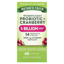 Nature's Truth, Vrouwenprobiotische + cranberry, 40 plantaardige capsules