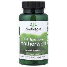 Swanson, Full Spectrum, Motherwort, 400 mg, 60 Capsules