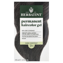 Herbatint, Permanent hårfärg gel, 3N Mörk kastanje, 5.75 fl oz (170 ml)