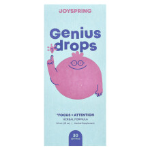 JoySpring, Barn Geni Dropar, Fokus + Uppmärksamhet, 1 fl oz (30 ml)