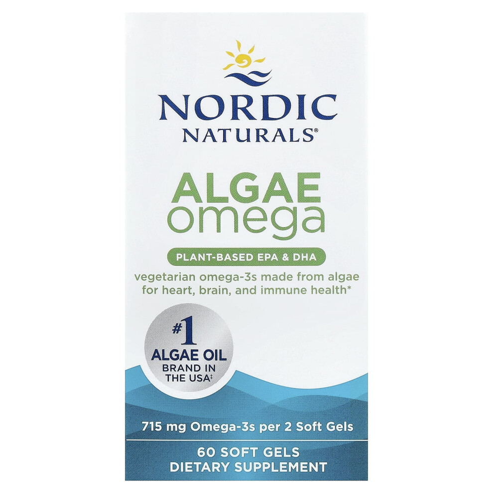 Nordic Naturals {Aisle K} | Algae Omega- 715Mg Omega 3 | 1 X 60 Softgels