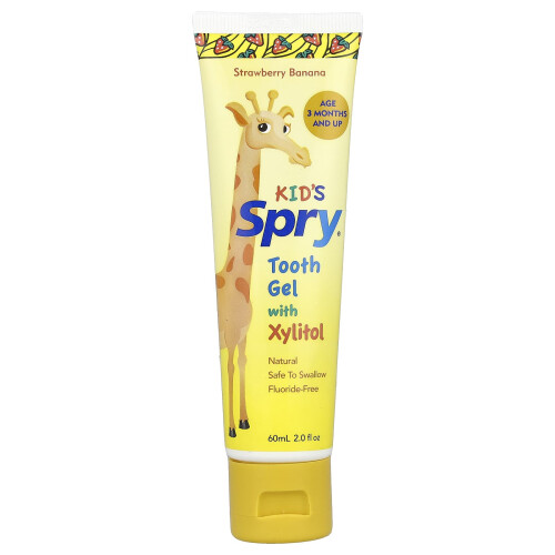 Ξλέαρ, Kid's Spry Δόντια Γέλυ με Xylitol, Στράβερυ Μπανάνα, 2.0 fl oz (60 ml)