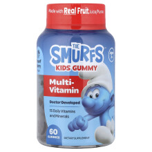 The Smurfs, Kinder-Gummibärchen, Multi-Vitamin, 3+ Jahre, Smurf-Berry, 60 Gummibärchen