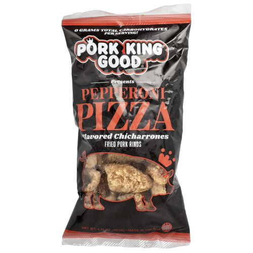 Πορκ King Good, Φωτισμένα Τσιχαρά, Πίτσες Πεπόνι, 1,75 oz (49,5 g)