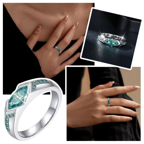 Μαγνητικοί δακτύλιοι Moissanite Λεμφική θεραπεία Magtherapy Δακτύλιοι ιόντων τιτανίου 2