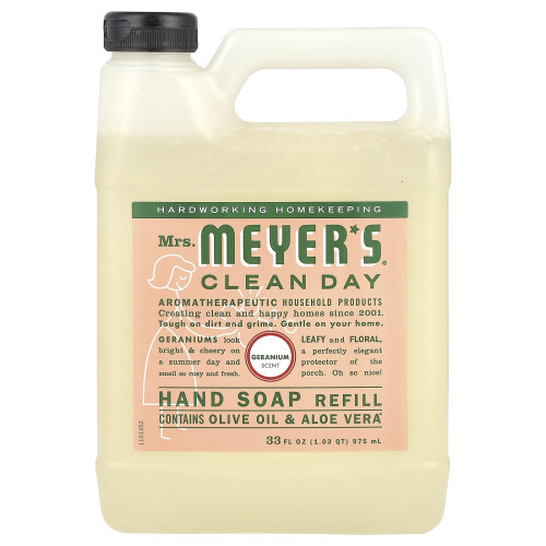 Mrs. Meyers Clean Day, Hånd Soap Refill, Geranium Duft, 33 fl oz (975 ml)