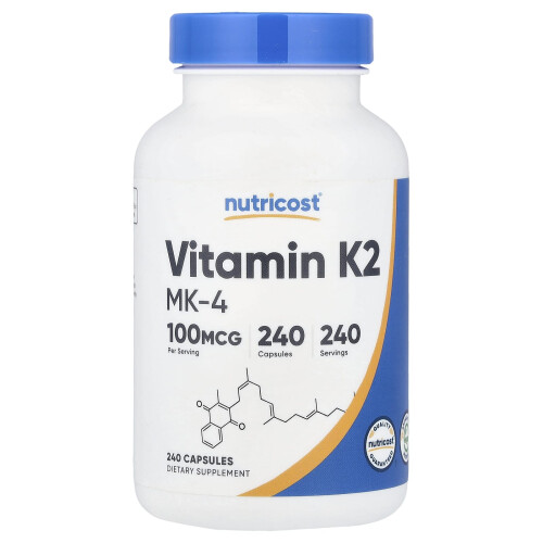 Nutricost, Vitamine K2, 100 mcg, 240 Capsules