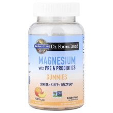 Garden of Life, Gummies cu Magneziu cu Pre și Probiotice, Piersic, 60 Gummies