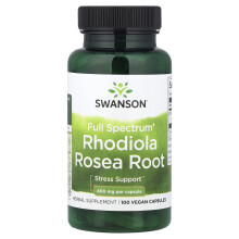Swanson, Plný spektrum Rhodiola Rosea koreň, 400 mg, 100 Kapslí
