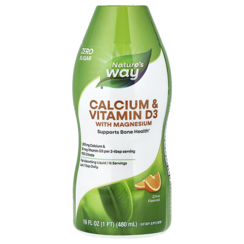 Nature's Way, Κάλσιου & Βιταμίνη D3, Κύμινο, 16 fl oz (480 ml)