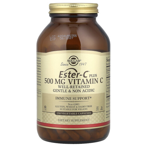Solgar Solgar, Ester-C, Plus Vitamiini C, 500 mg, 250 Kasvispilleriä