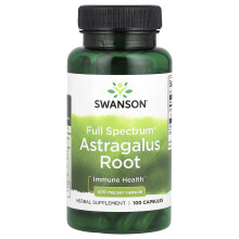 Swanson, Fuldstændig Spektrum Astragalus Rod, 470 mg, 100 Kapsler