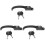 3Pcs Black Aluminum Alloy Window Handle Lock Replacement with Keys 4