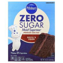 Pillsbury, Zero Sugar, Premium Cake Mix, Devil's Food, 16 oz (454 g)