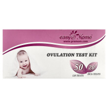 Easy@Home, Ovulaatio Testi Kit, 50 LH Testejä, 20 HCG Testejä