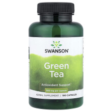 Swanson, Grüner Tee, 500 mg, 100 Kapseln