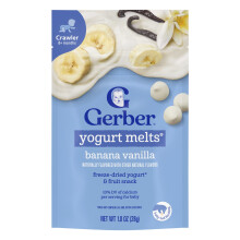 Gerber, Lanches para Bebê, Yogur Melt, 8+ Meses, Banana e Baunilha, 1 oz (28 g)