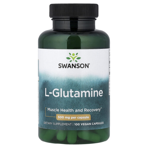 Swanson, L-Glutamiini, 500 mg, 100 kapselia