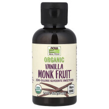 NOW Foods, Cibo Reale, Frutta di Monaca Organico, Dolcificante Liquido, Vaniglia, 1.8 fl oz (53 ml)