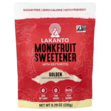 Lakanto, Edulcorante de Monofrutta con Eritritol, Dorado, 8.29 oz (235 g)