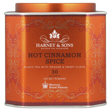 Harney & Sons, Horká cibula, Čierny čaj s oranžou & sladkou cibulou, 30 Sachetov, 2,67 oz (75 g)